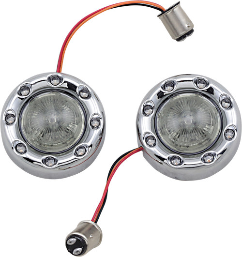 Open Box CUSTOM DYNAMICS PB-BR-RR-57-CS Bullet Turn Signal 1157 - Chrome - Smoke Lens - Chrome Smoke Lens