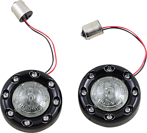 Open Box CUSTOM DYNAMICS PB-BR-RR 56-BS Bullet Turn Signal 1156 - Black - Smoke Lens - Black Smoke Lens