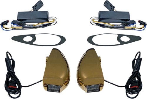 Open Box CUSTOM DYNAMICS PB-RG-TS-15-G Turn Signal - FLTR - Gold - FLTR Gold