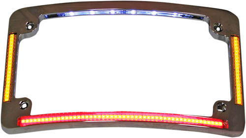 Open Box CUSTOM DYNAMICS TF05-C License Plate Frame - Radius - Chrome - Radius Chrome
