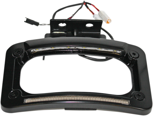 Open Box CUSTOM DYNAMICS CD-LP-IND-B Dual-LED License Place Frame - Indian - Black - Indian Black