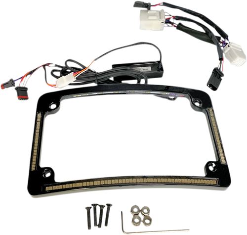 Open Box CUSTOM DYNAMICS TF05-HD-B Radius License Plate Frame - Black