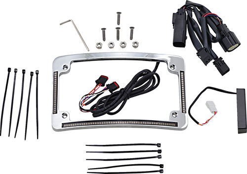 Open Box CUSTOM DYNAMICS TF05-SS6-C Radius License Plate Frame - Chrome