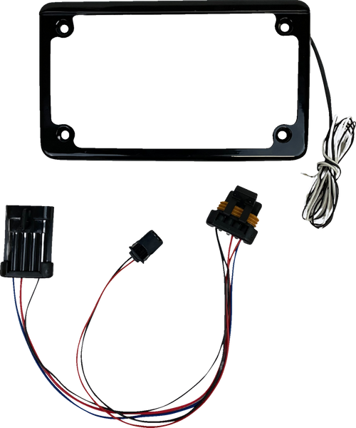 Open Box CUSTOM DYNAMICS CD-LPF-RZRTRAIL Lighted License Plate Frame - Gloss Black - RZR - Gloss Black RZR