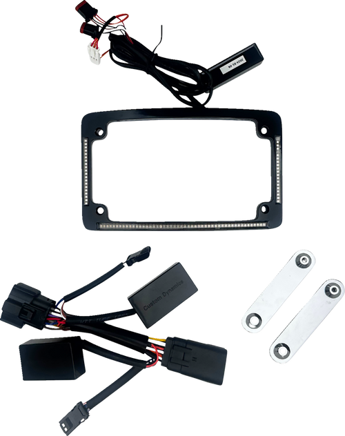 Open Box CUSTOM DYNAMICS TF05-23-B License Plate Frame - LED - Black - LED Black