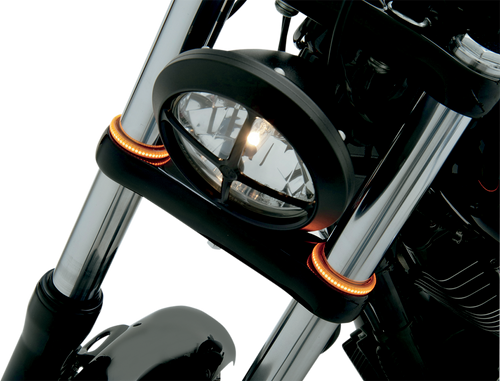 Open Box CUSTOM DYNAMICS TW49AA WRAPZ® Fork Lights - 49 mm - Amber Lens - 49 mm Amber Lens