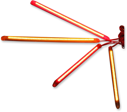 Open Box CUSTOM DYNAMICS T2F40AS Flexible LED Strips - 40 LEDs - Amber/Smoke - 40 LEDs Amber/Smoke