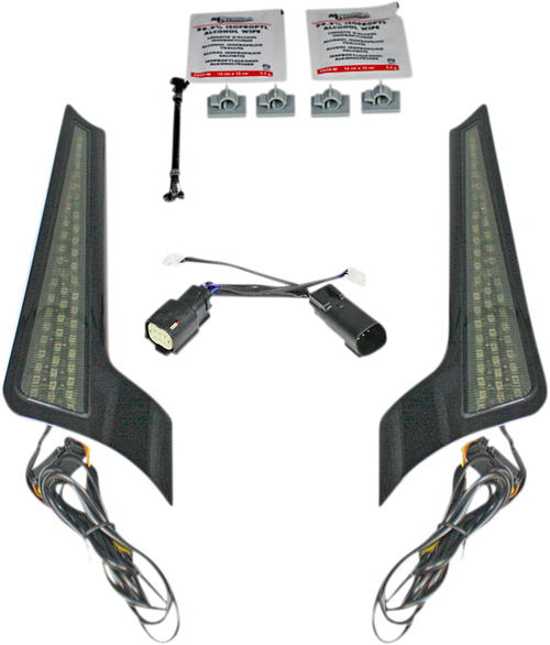 Open Box CUSTOM DYNAMICS CD-FASCIA-SS6SB Fascia LED Light Panels- '10-'13 - Black/Smoke