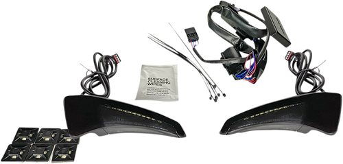 Open Box CUSTOM DYNAMICS CD-TPBR-14-SB Sequential Tour Pak Seat Back Rest LED Lights - Black/Smoke - FLH - Black/Smoke FLH
