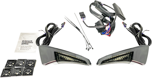 Open Box CUSTOM DYNAMICS CD-TPBR-14-SC Sequential Tour Pak Seat Back Rest LED Lights - Chrome/Smoke - FLH - Chrome/Smoke FLH