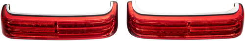 Open Box CUSTOM DYNAMICS PB-SBSEQ-BCM4CR Saddlebag LED Lights - Sequential - Chrome/Red - Sequential Chrome/Red