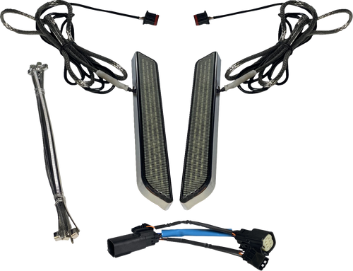 Open Box CUSTOM DYNAMICS CD-FORK-SS6-SC LED Fork Light - Smoke - Chrome - Smoke Chrome