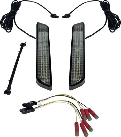 Open Box CUSTOM DYNAMICS CD-FORK-UNV-SB LED Fork Light - Smoke - Black - Smoke Black