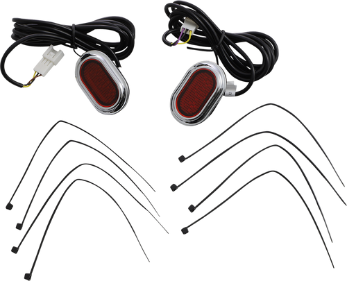 Open Box CUSTOM DYNAMICS CD-PLUG-RC Antenna Grommet Light - Red Lens - Chrome - Red Lens Chrome