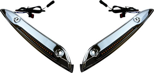 Open Box CUSTOM DYNAMICS CD-RG-WT-AW2-C Windshield Trim - Chrome