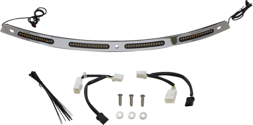 Open Box CUSTOM DYNAMICS CD-WT2-SEQ-01-C Windshield Trim - Sequential Turn Signals - Chrome - Sequential Turn Signals Chrome
