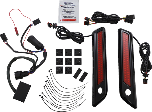 Open Box CUSTOM DYNAMICS CD-SBL-DC-RB Latch Light - Saddlebag - Dual Color - Red - Black - Saddlebag Dual Color Red Black