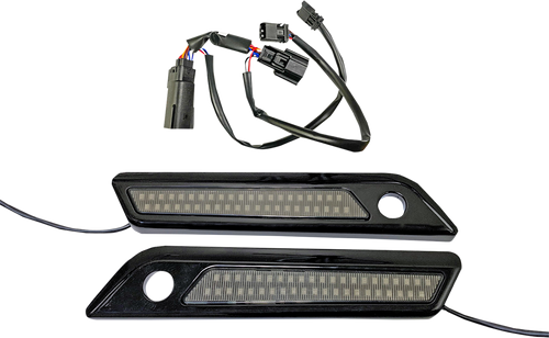 Open Box CUSTOM DYNAMICS CD-SBL-DC4-SB Latch Light - Saddlebag - Dual Color - Smoke - Black - Saddlebag Dual Color Smoke Black