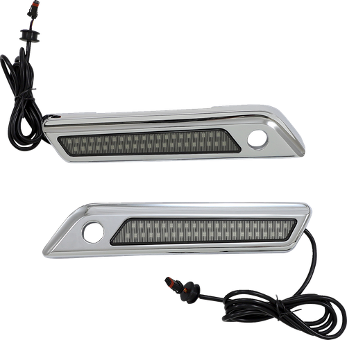 Open Box CUSTOM DYNAMICS CD-SBL-DC4-SC Latch Light - Saddlebag - Dual Color - Smoke - Chrome - Saddlebag Dual Color Smoke Chrome