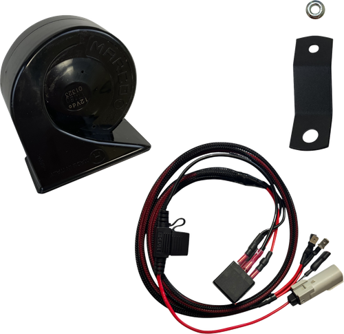 Open Box CUSTOM DYNAMICS CD-HORN-25ST Electromagnetic Horn - 109 db - '25 Softail - 109 db '25 Softail