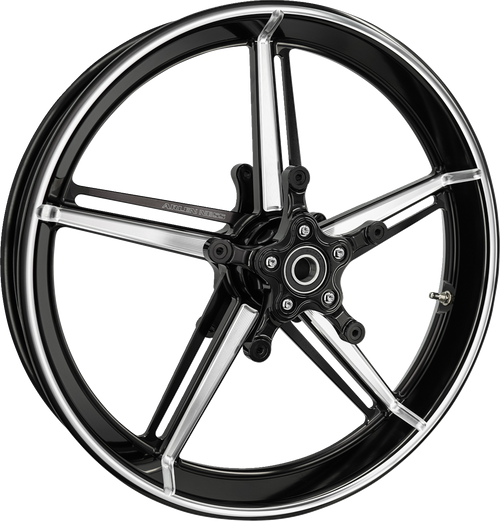 ARLEN NESS 91-653 Wheel with Hub/Adapter - Factory 24 - Front - Black/Contrast Cut - 19x3.25 - Factory 24 Front Black/Contrast Cut 19x3.25