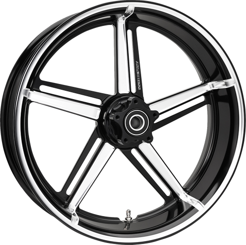 ARLEN NESS 71-422 Wheel - Factory 24 - Front - Black/Contrast Cut - 21x3.5 - Factory 24 Front Black/Contrast Cut 21x3.5