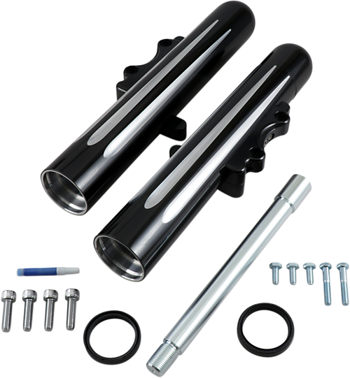 ARLEN NESS 40-512 Fork Legs - Black Anodized - Deep Cut - Dual Disc - Black Anodized Deep Cut Dual Disc