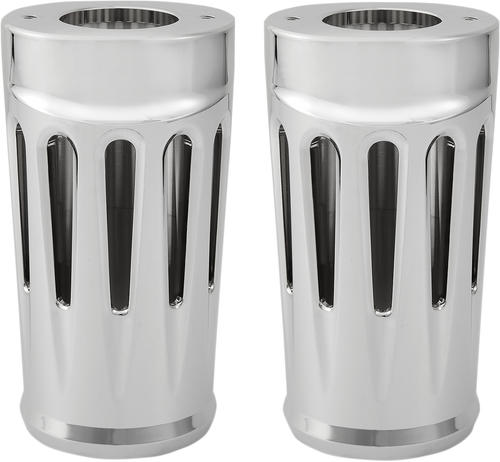 ARLEN NESS 20-032 Fork Boot Covers - Chrome - Deep Cut - FL - Chrome Deep Cut FL