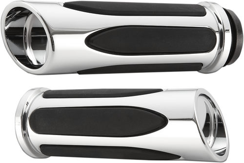 ARLEN NESS 07-052 Deep Cut Comfort Series Grips - TBW - Chrome - TBW Chrome