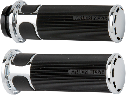 ARLEN NESS 07-302 Slot Track Grips - TBW - Chrome - TBW Chrome