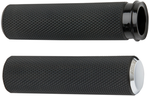 ARLEN NESS 07-326 Knurled Grips - TBW - Chrome - TBW Chrome