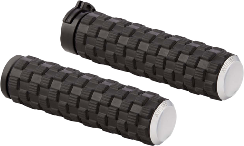 ARLEN NESS 07-351 Air Trax Grips - Cable - Chrome - Cable Chrome