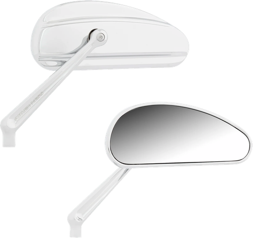 ARLEN NESS 510-027 Mirrors - Downdraft - Side View - Elongated - Chrome - Downdraft Side View Elongated Chrome