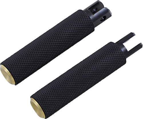 ARLEN NESS 07-944 Knurled Foot Pegs - Brass - FX/FL '18-'26 - Brass FX/FL '18-'26