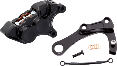 ARLEN NESS 02-329 4-Piston Caliper - Rear - Black - Rear Black