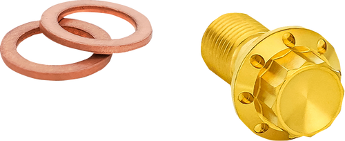ARLEN NESS 300-829 Banjo Bolt - M10x1.0 - Gold - M10x1.0 Gold