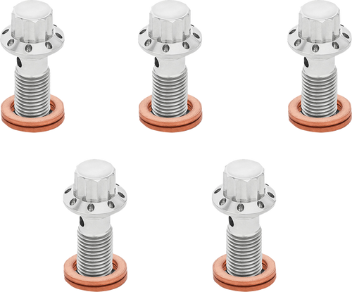 ARLEN NESS 300-857 Banjo Bolt 5-Pack - M10x1.0 - Polished - M10x1.0 Polished
