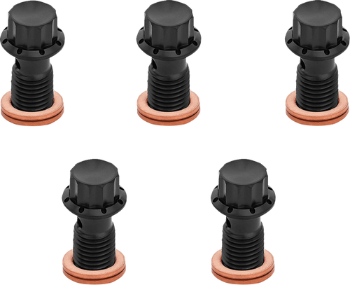 ARLEN NESS 300-864 Banjo Bolt 5-Pack - M12x1.25 - Black - M12x1.25 Black