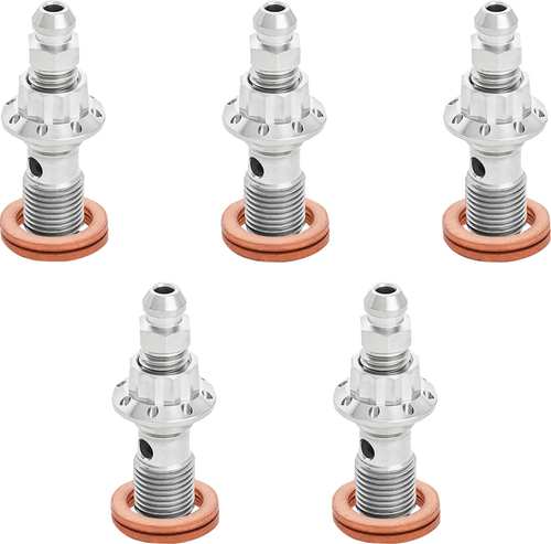 ARLEN NESS 300-866 Banjo Bolt 5-Pack - 10mm - Polished - 10mm Polished