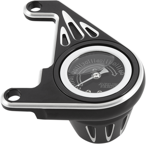 ARLEN NESS 15-668 Oil Pressure Gauge Kit - Deep Cut - Black - HD '99-'17 - Deep Cut Black HD '99-'17