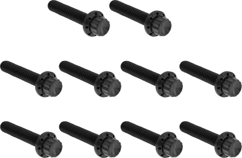 ARLEN NESS 300-987 Bolt Kit - Cam Cover/Point Cover - Titanium - 12-Point - Black - Cam Cover/Point Cover Titanium 12-Point Black