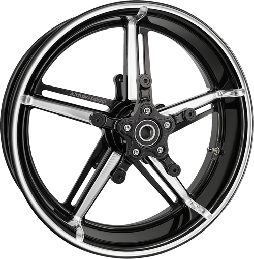 Open Box ARLEN NESS 91-655 Wheel with Hub/Adapter - Factory 24 - Front - Black/Contrast Cut - 21x5.5 - Factory 24 Front Black/Contrast Cut 21x5.5