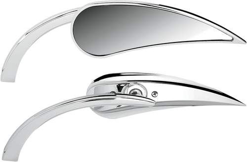 Open Box ARLEN NESS 13-410 Mirror - Micro - Rad 2 - Side View - Teardrop - Chrome - Left - Micro Rad 2 Side View Teardrop Chrome Left