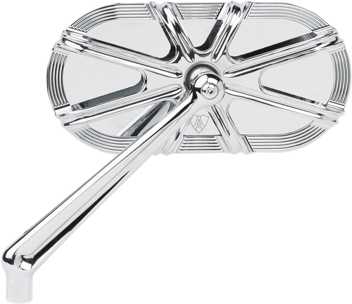 Open Box ARLEN NESS 13-165 Mirror - Side View - Caged Series/Deep Cut - Chrome - Left - Side View Caged Series/Deep Cut Chrome Left