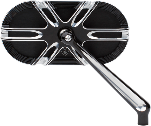 Open Box ARLEN NESS 13-166 Mirror - Side View - Caged Series/Deep Cut - Black - Right - Side View Caged Series/Deep Cut Black Right