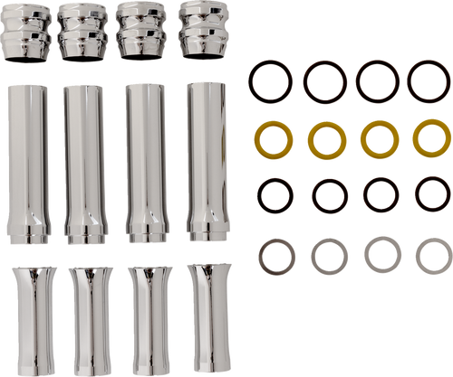 Open Box ARLEN NESS 03-642 Pushrod Tube Cover Kit - 10 Gauge® - Chrome - M8 - 10 Gauge® Chrome M8