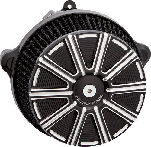 Open Box ARLEN NESS 600-307 Big Sucker™ Stage 1 Air Cleaner Kit with Cover - 10 Gauge - Black with Machined Accents - 10 Gauge Black with Machined Accents