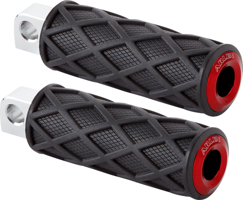 Open Box ARLEN NESS 400-056 Diamond Foot Pegs - Male Mount - Red - Male Mount Red