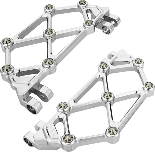 Open Box ARLEN NESS 410-046 Mini Diamond Floorboards - Driver - Chrome - FL - Driver Chrome FL