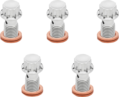 Open Box ARLEN NESS 300-863 Banjo Bolt 5-Pack - M12x1.25 - Polished - M12x1.25 Polished